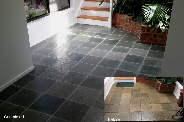 Terracotta Slate Sealing Groutpro Tile And Grout Cleaning Specialists Australia